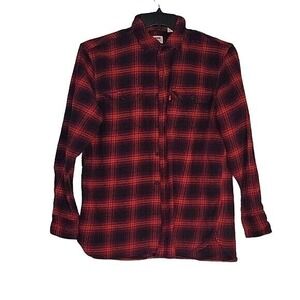 LEVI'S Men's Buffalo Plaid Flannel‎ Shirt Red Size M Warm Winter